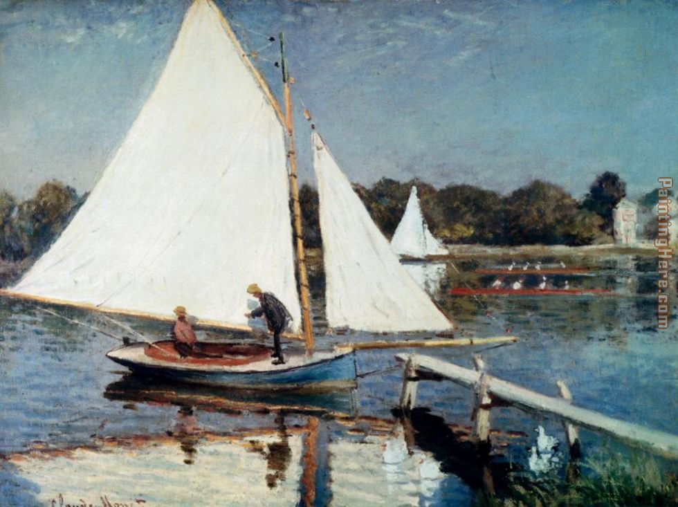 Sailing At Argenteuil painting - Claude Monet Sailing At Argenteuil art painting